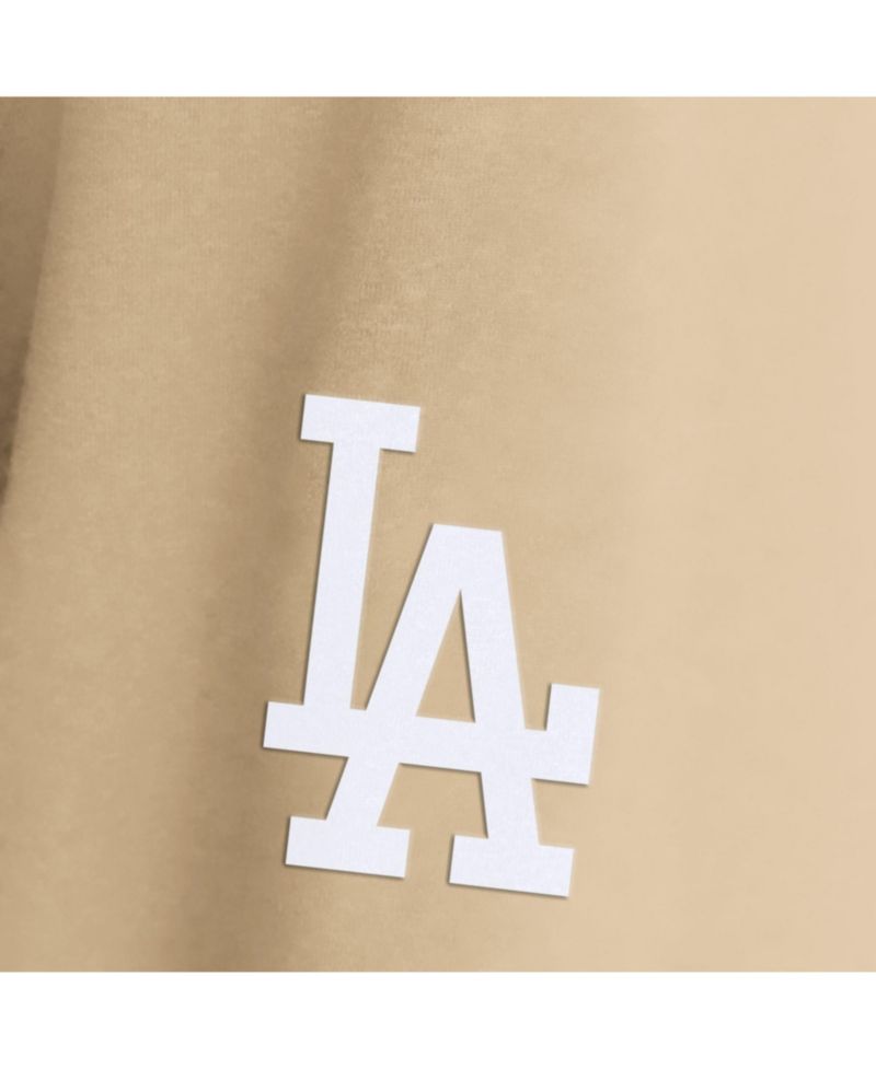 Men's Khaki Los Angeles Dodgers Clutch Long Sleeve Hooded T-Shirt