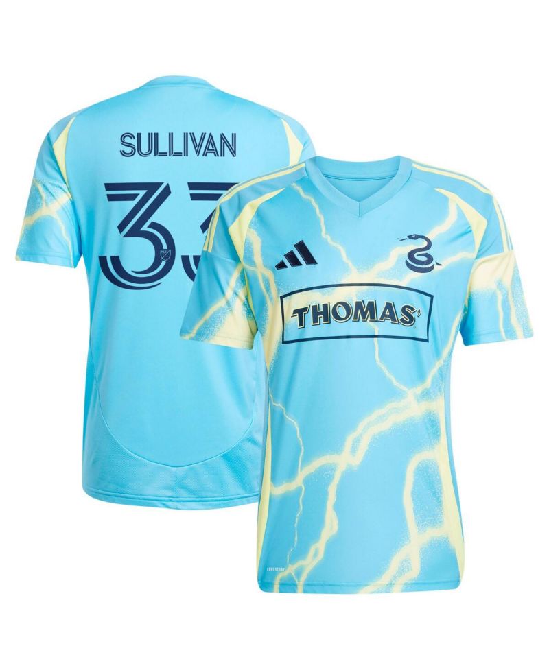Men's Quinn Sullivan Blue Philadelphia Union 2025 The Voltage Kit Replica Player Jersey