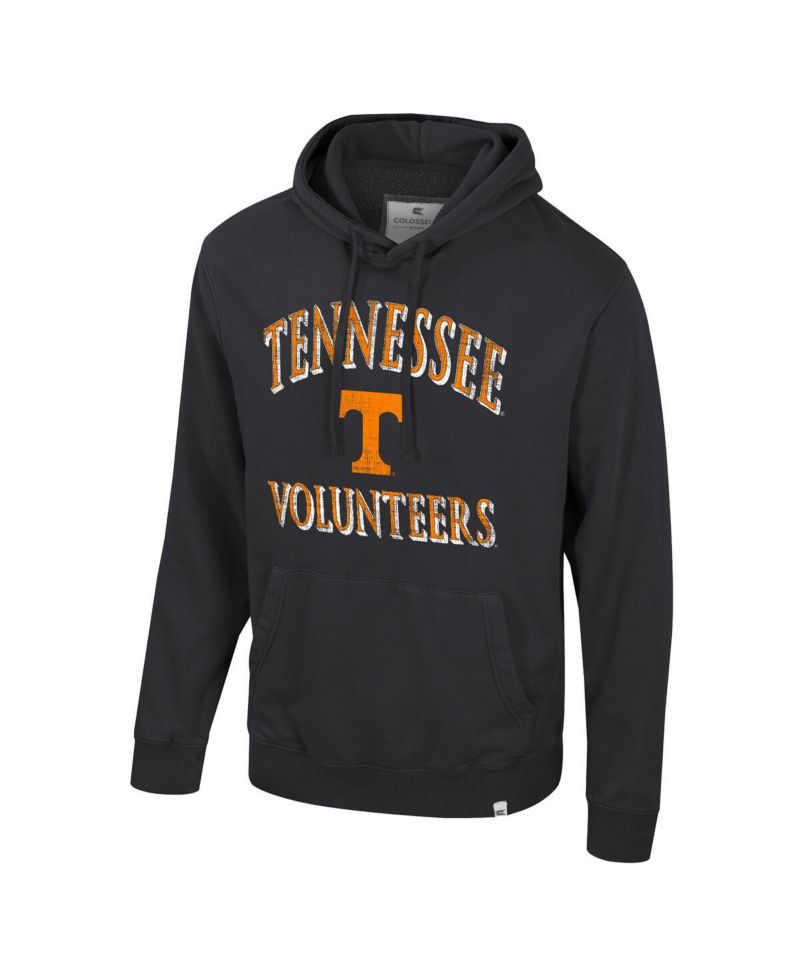 Men's Black Tennessee Volunteers Big & Tall Cap E-Tan Pullover Hoodie