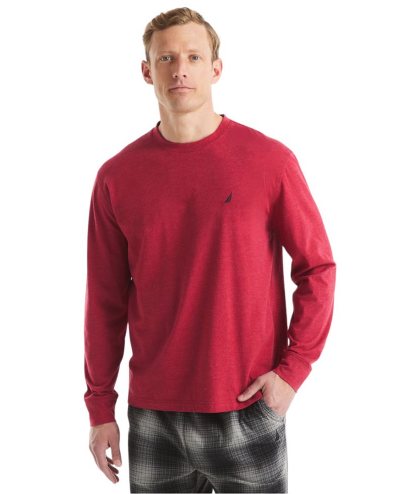 Men's Long-Sleeve Crewneck Pajama T-Shirt