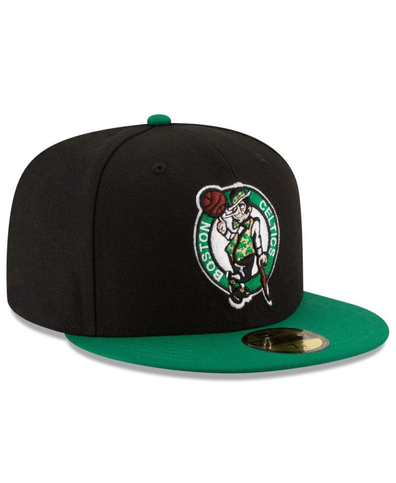 Men's Black/Green Boston Celtics Team Color 2Tone 59FIFTY Fitted Hat