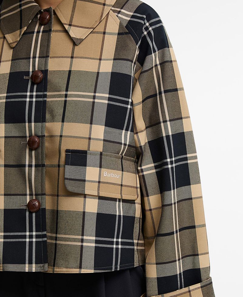 Women's Delilah Plaid Cropped Work Jacket
