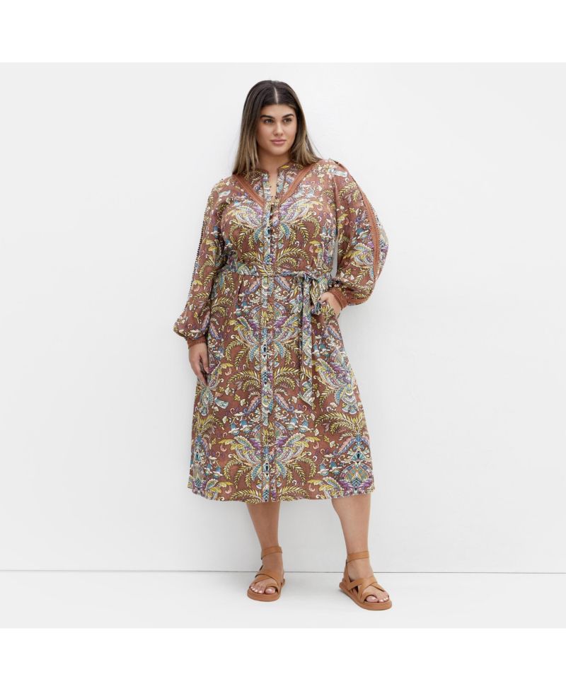 Plus Size Mysteria Print Dress