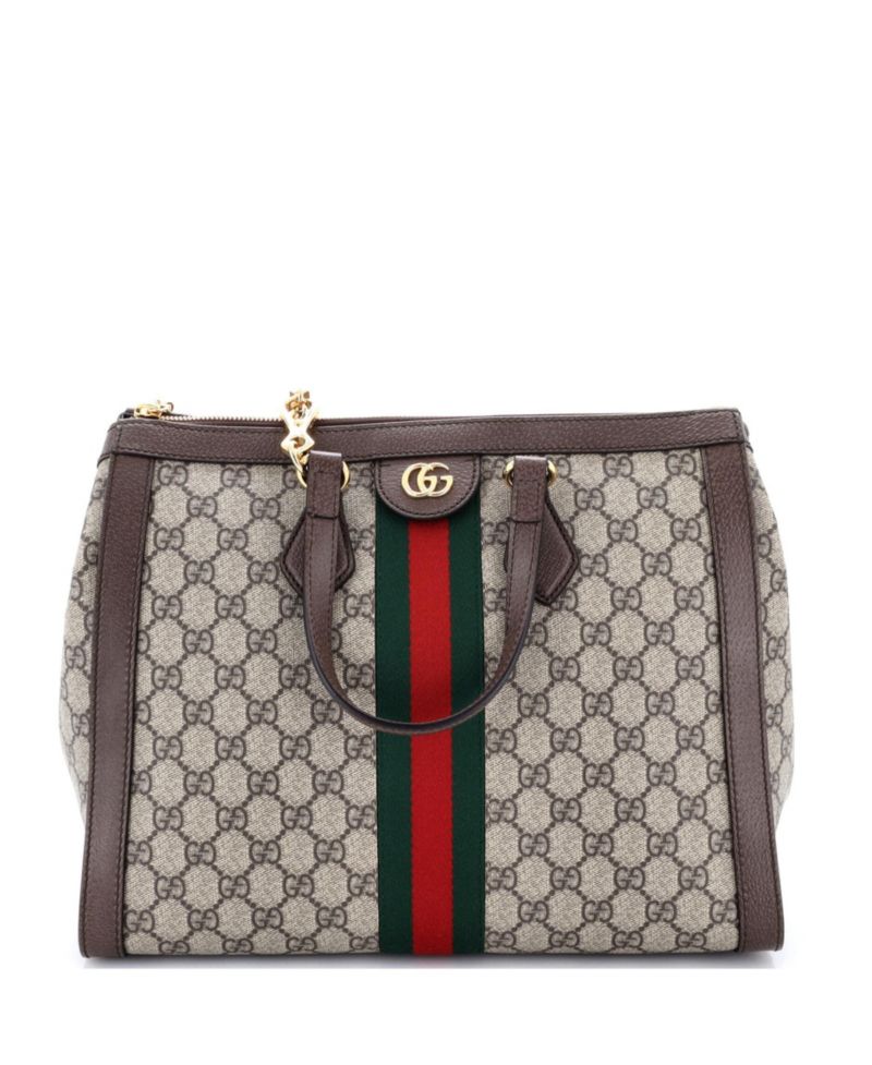 Medium Ophidia Top Handle Tote GG Coated Canvas