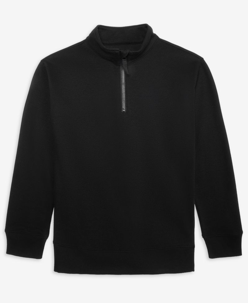 Boys' XS-XL Ribbed Quarter-Zip Sweater