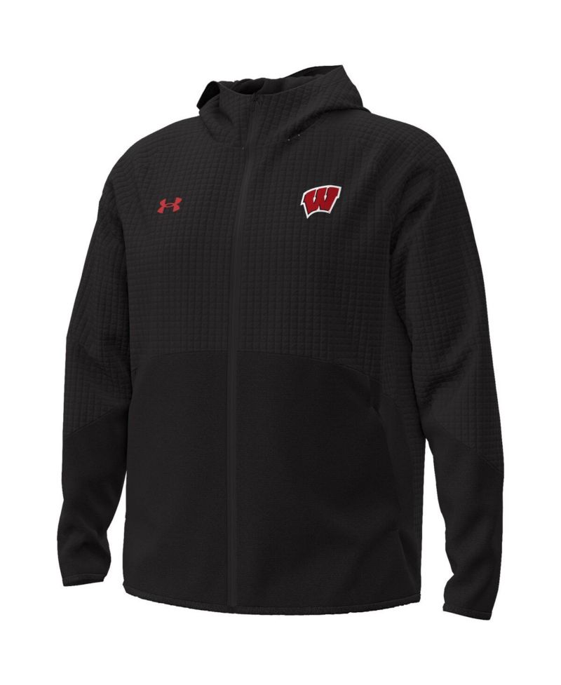 Men's Black Wisconsin Badgers Unstoppable Raglan Full-Zip Jacket