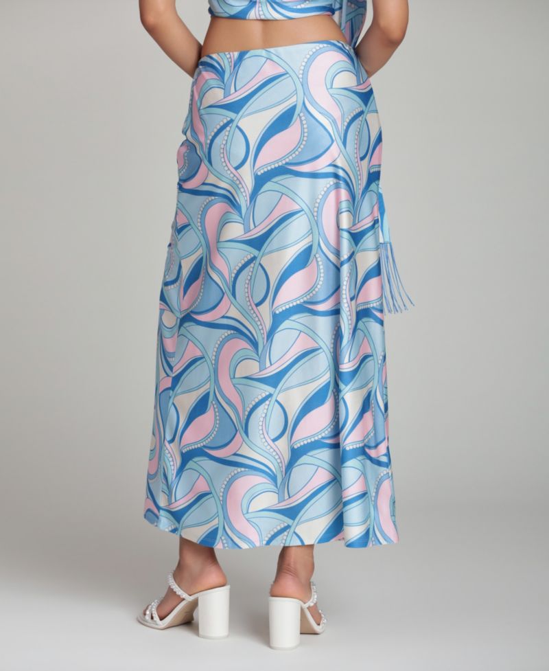 Women's Ruched Side Slit Skirt