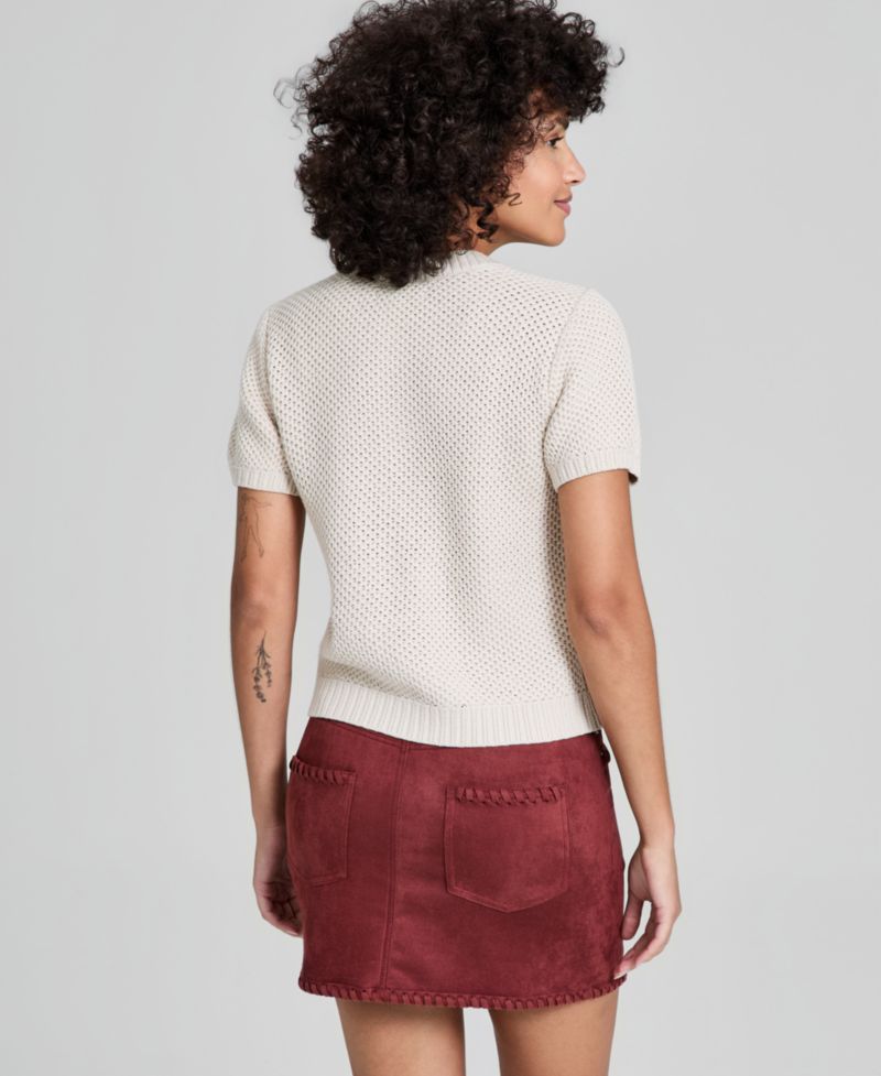 And Now This Women's Crewneck Button-Front Cardigan