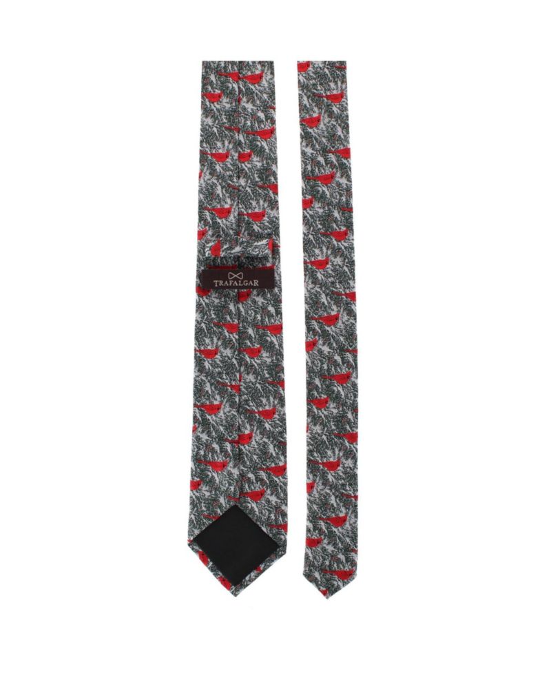 Men's The Snowy Virginia Nightingale Silk Novelty Necktie