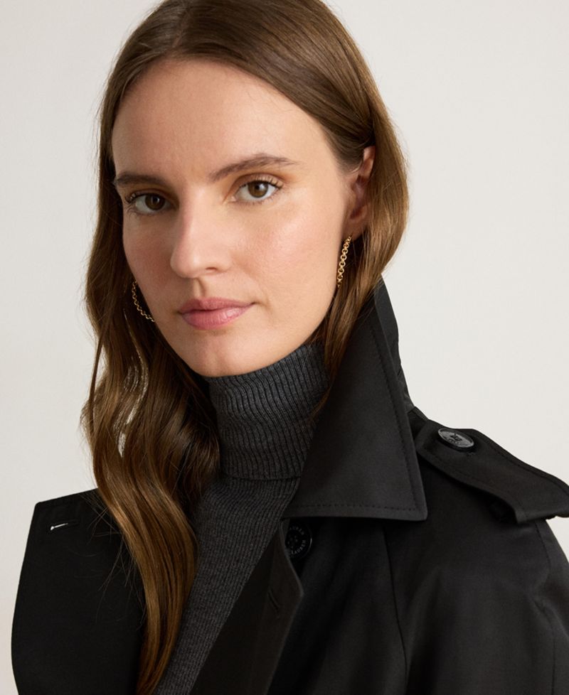 Women's Double-Breasted Maxi Trench Cotton-Blend Coat