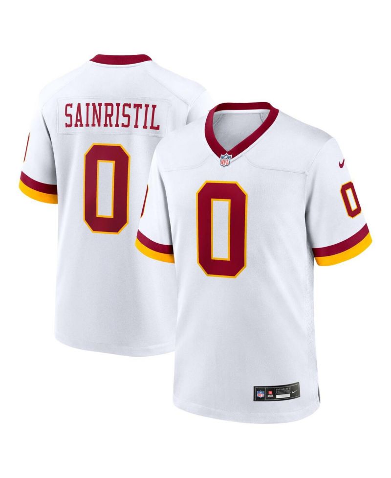 Men's Mike Sainristil White Washington Commanders Game Super Bowl Era Jersey