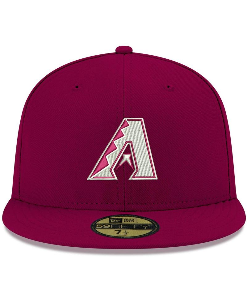 Men's Cardinal Arizona Diamondbacks Logo White 59FIFTY Fitted Hat