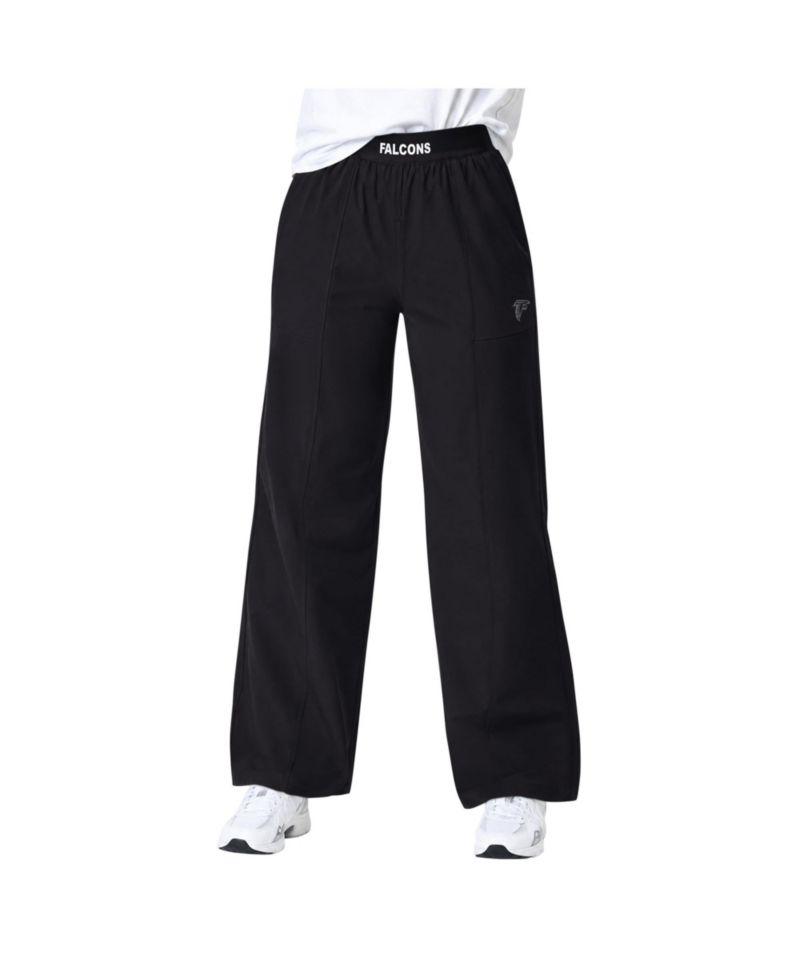 Women's Black Atlanta Falcons Athleisure Wide-Leg Pants