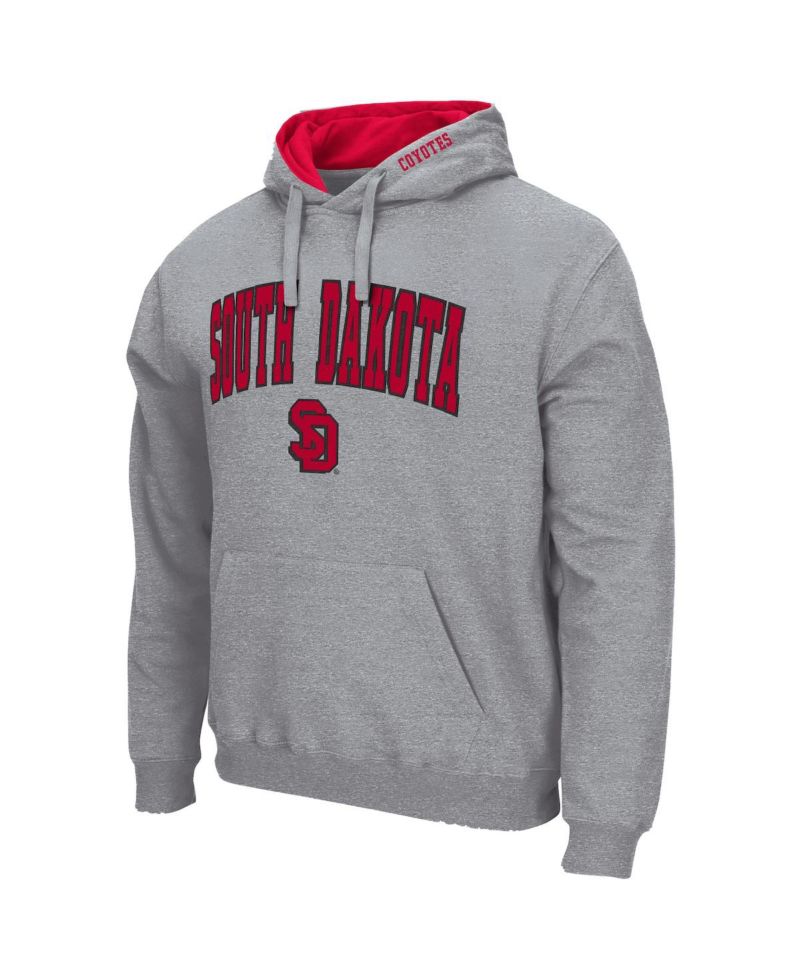 Men's South Dakota Coyotes Arch and Logo Pullover Hoodie