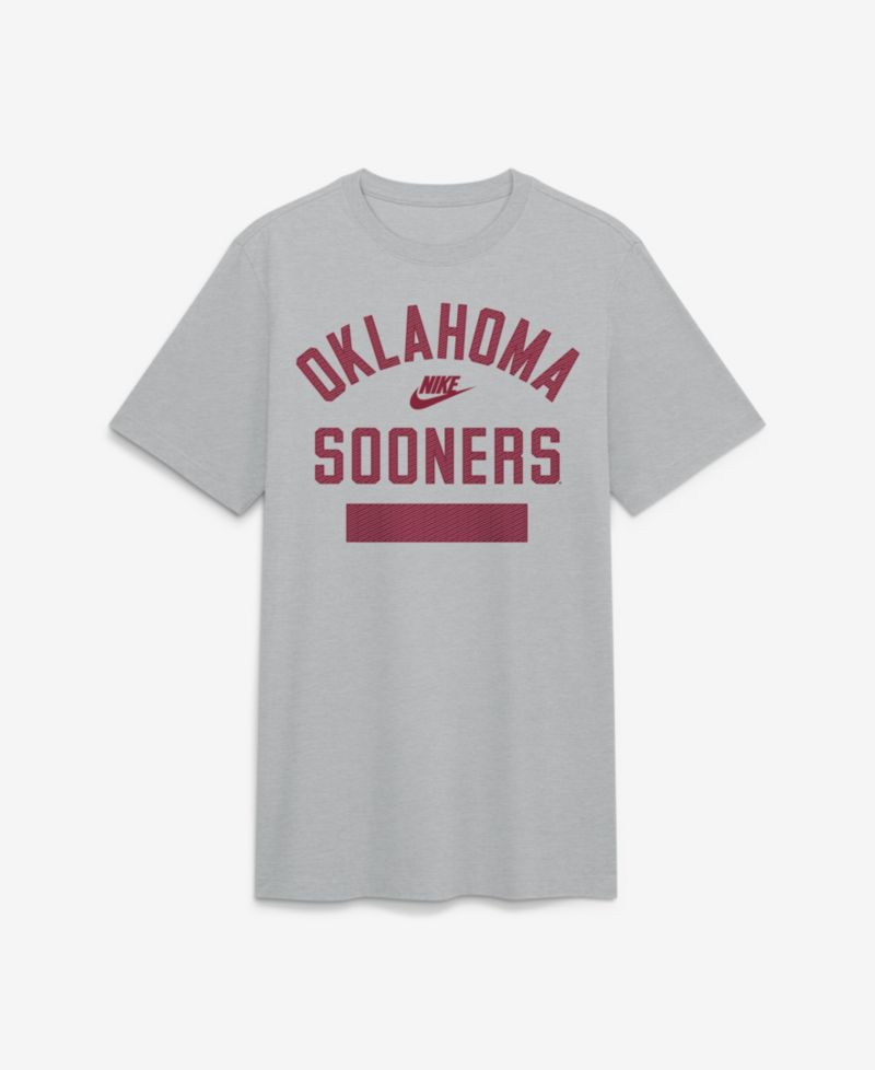 Men's Heather Gray Oklahoma Sooners Arch Wordmark Legacy Tri-Blend T-Shirt