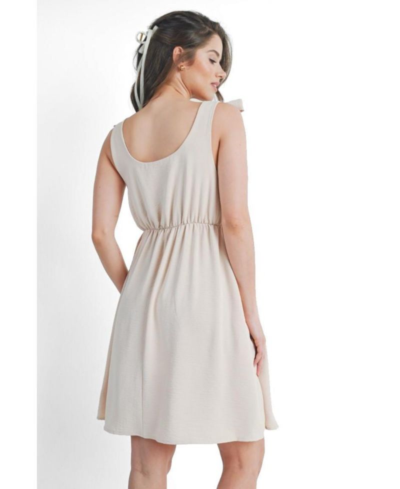 Maternity Empire-Waist Scoop-Neck A-Line Dress