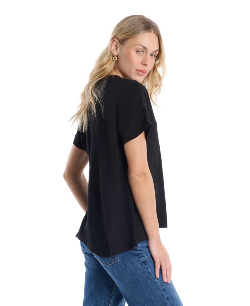 Women's Clothing Ruched Sleeve Tee