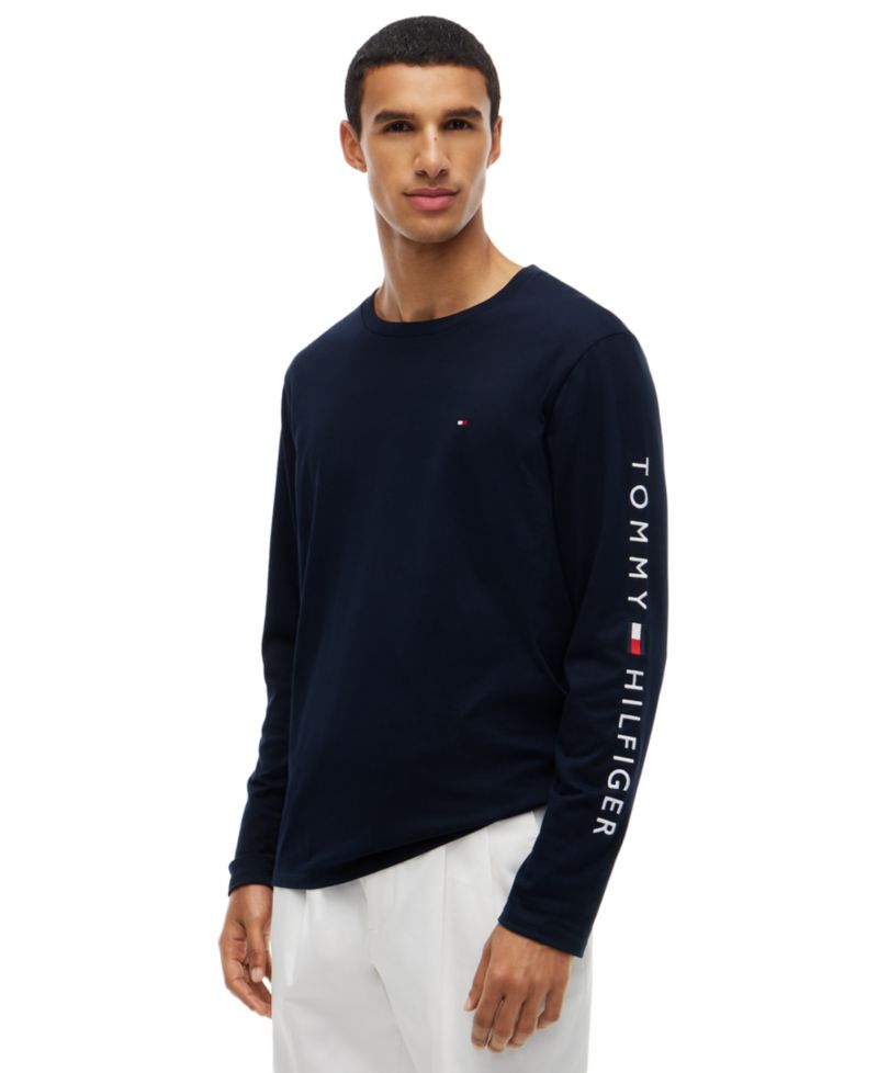 Men's Long-Sleeve Logo Crewneck T-Shirt