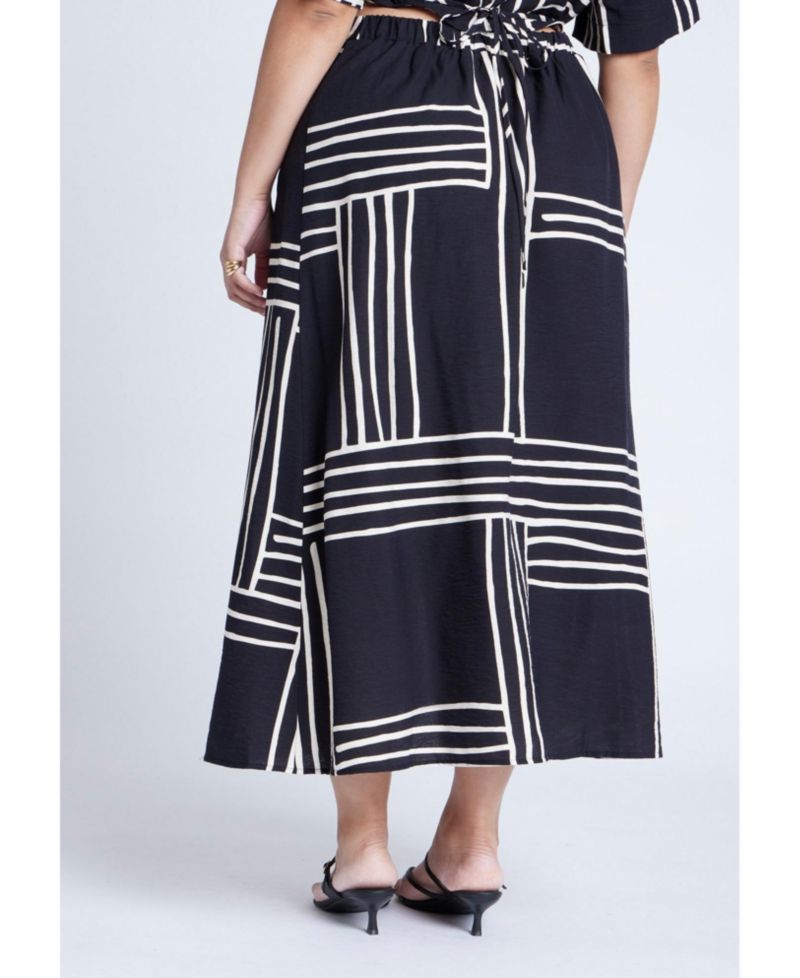 Women's Wrapover Printed Skirt