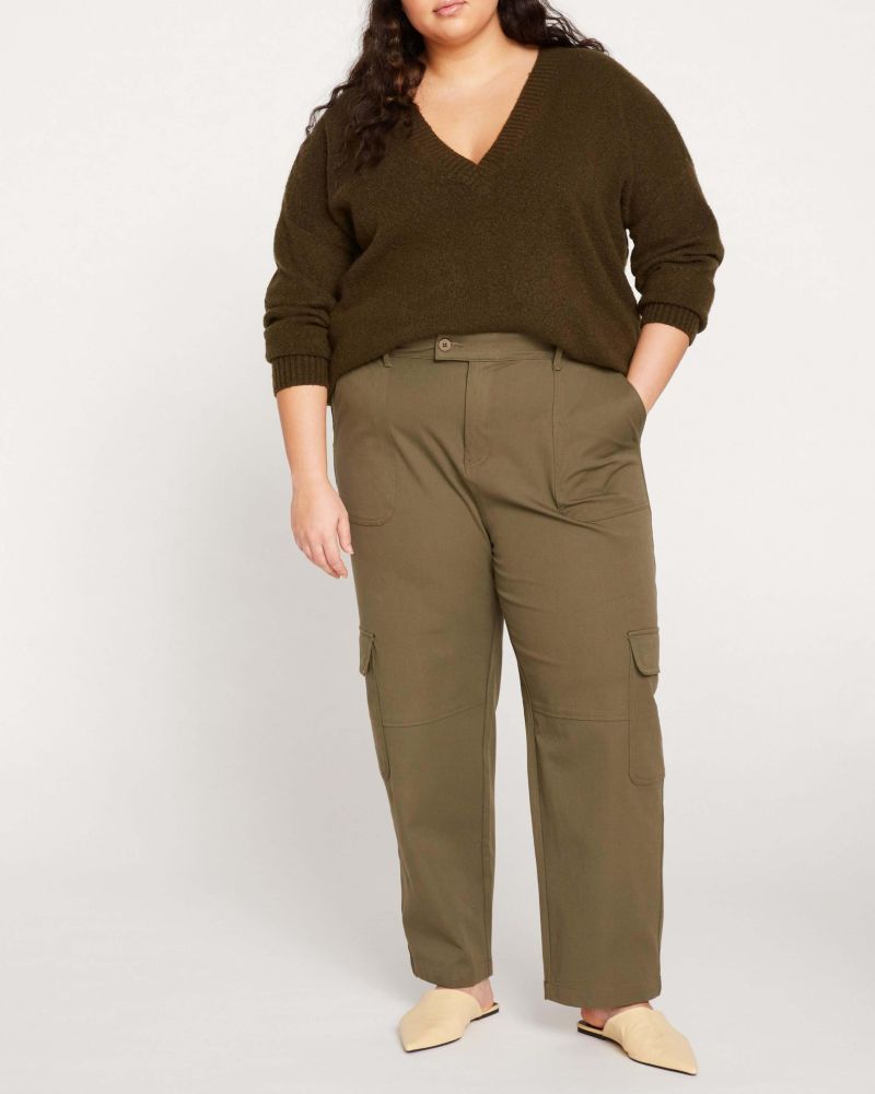 Plus Size Karlee Stretch Cotton Twill Cargo Pants