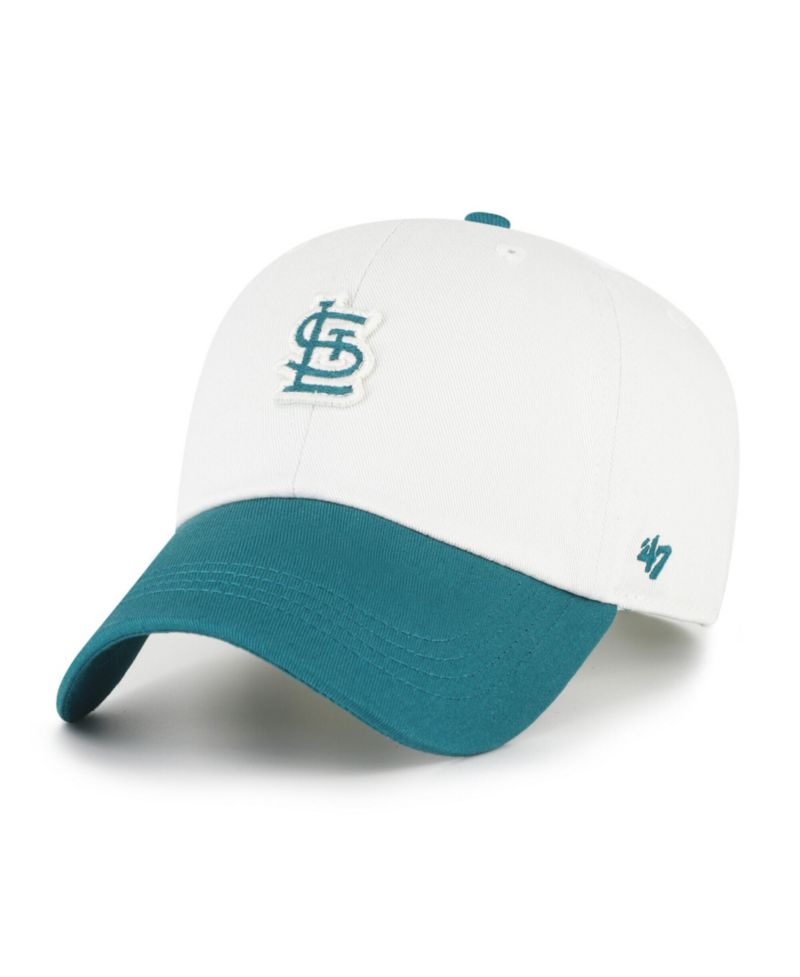 Men's White/Teal St. Louis Cardinals Contemporary Tonal Clean Up Adjustable Hat