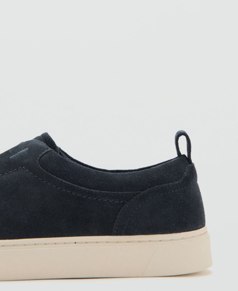 Men's Vibram Sole Suede Leather Slip-On Sneakers
