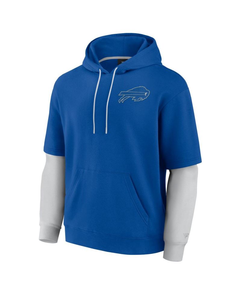 Men's and Women's Royal Buffalo Bills Sleek Elements Pullover Hoodie