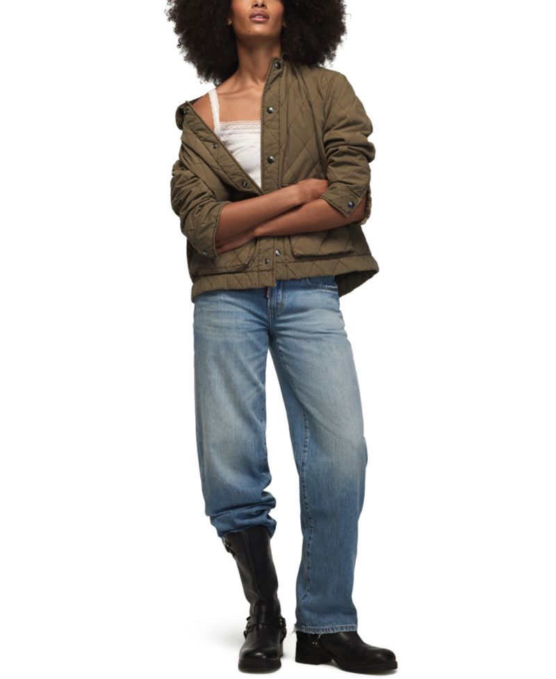 Women's Short Corduroy Quilted Jacket