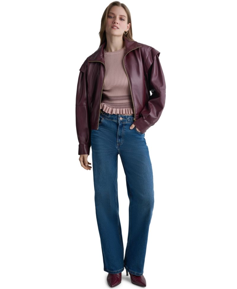 Women's Moto Faux Leather Jacket