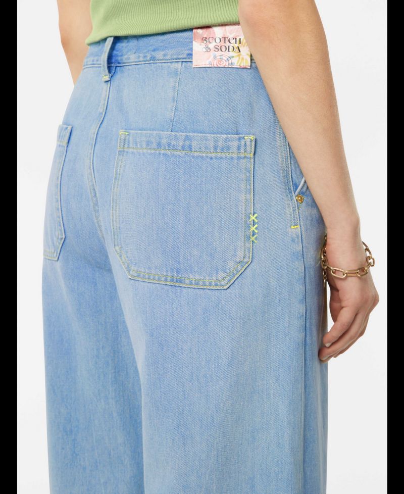 Women's The Wave Wide Leg Jeans, Luna Blue Light, 25x30