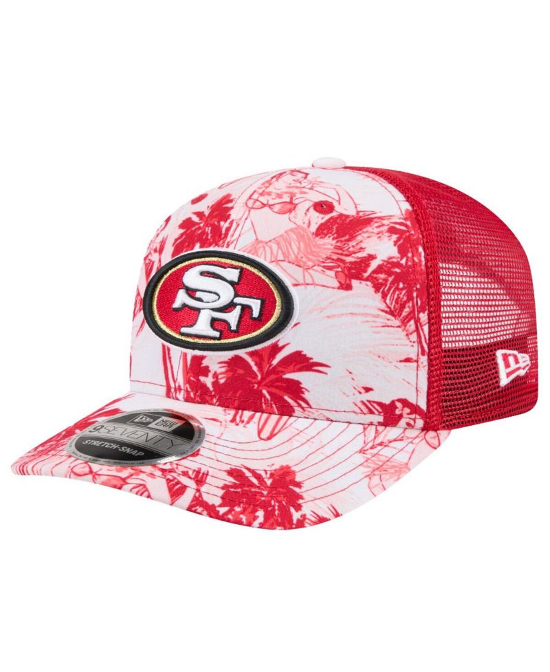 Men's Scarlet San Francisco 49ers Hula 9SEVENTY Adjustable Trucker Hat