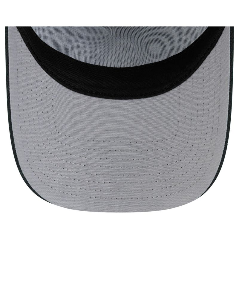 Men's Black Athletics Side Script 9FORTY A-Frame Trucker Adjustable Hat