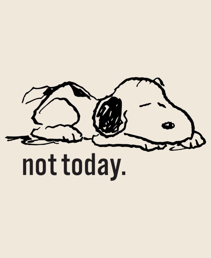 Men's Snoopy Not Today Crewneck T-Shirt