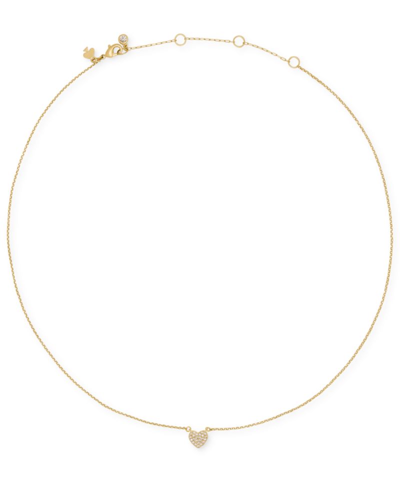 Cubic Zirconia Pave Heart Pendant Necklace