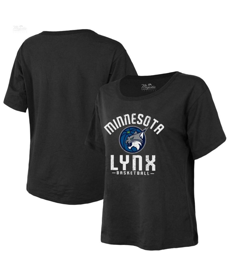 Women's Black Minnesota Lynx The Edge Premium Boxy T-Shirt