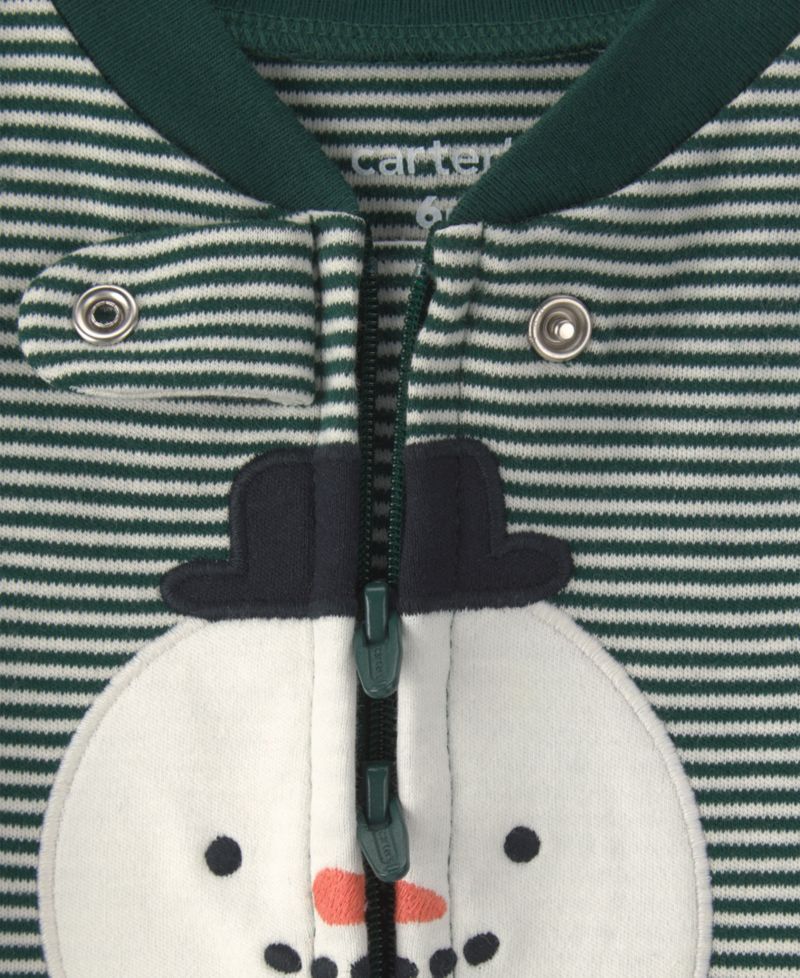 Baby Boys' and Girls' Snowman 2-Way Zip Sleep & Play