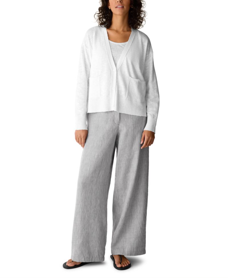 Women's V-Neck Long-Sleeve Cardigan Sweater