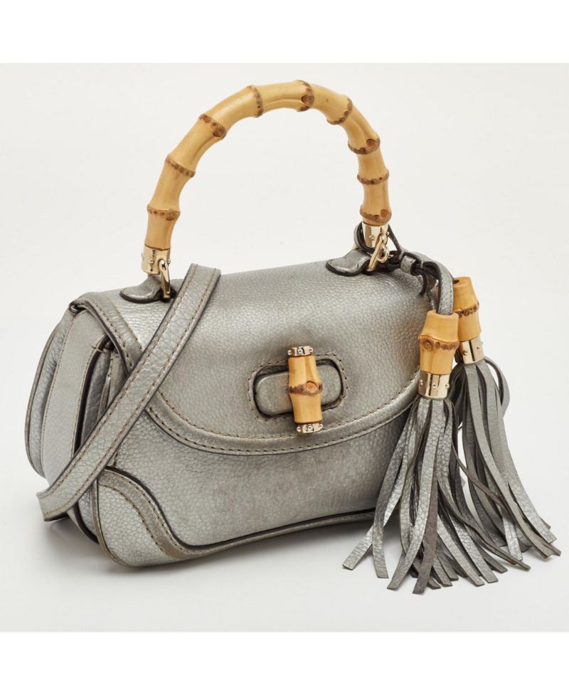 Bamboo Shopper Leather Tote