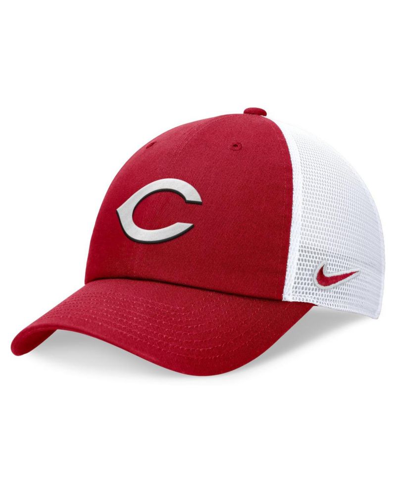 Men's Red Cincinnati Reds Evergreen Club Trucker Adjustable Hat