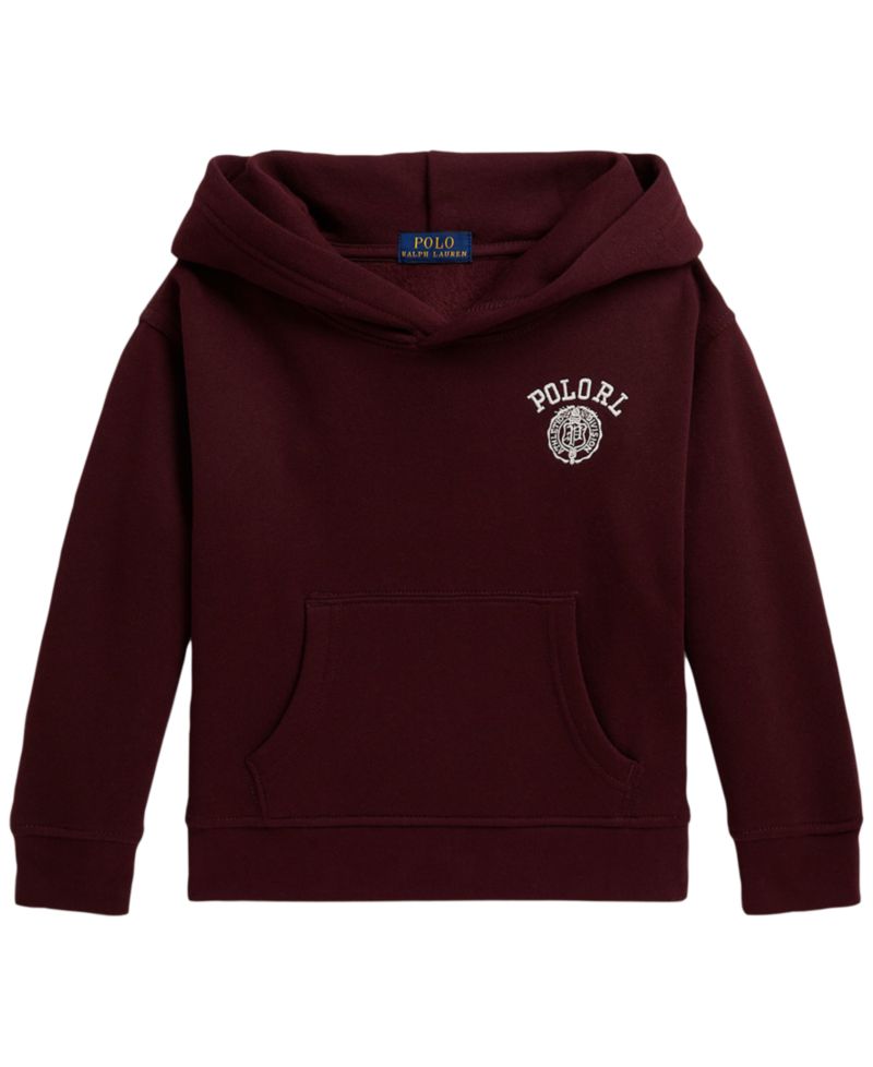 Boys' 2T-7 Big Fit Logo Long-Sleeve Fleece Hoodie