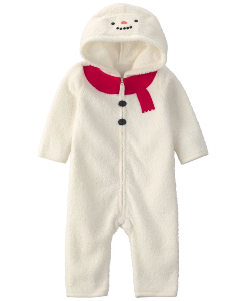 Baby Boys' and Baby Girls' Snowman Fleece Jumpsuit