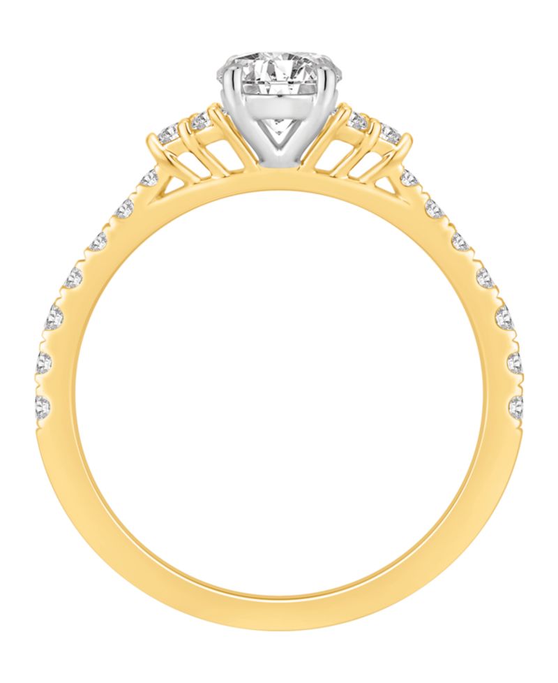 Diamond Engagement Ring (1 ct. t.w.) in 14k Two-Tone Gold