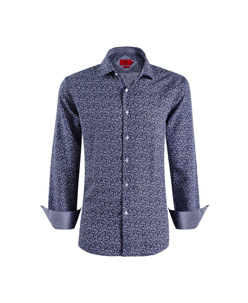 Big Boys Slim Fit Floral Printed Button-Down Shirt