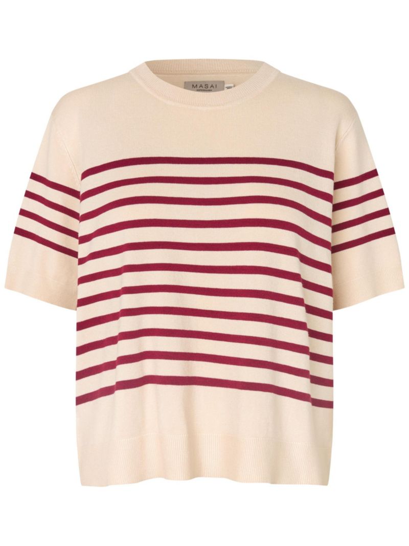 Women's Maflorayne Striped Shot Sleeve Knit Top
