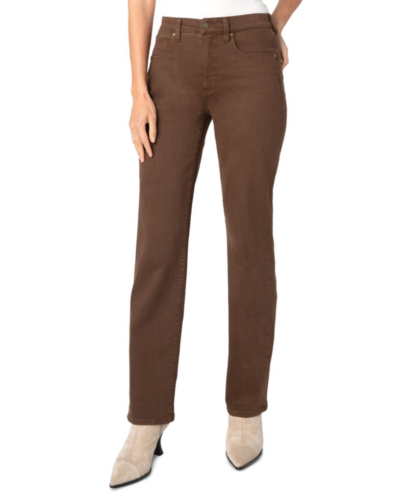 Petite Kennedy Comfort Waist Mid-Rise Straight-Leg Jeans