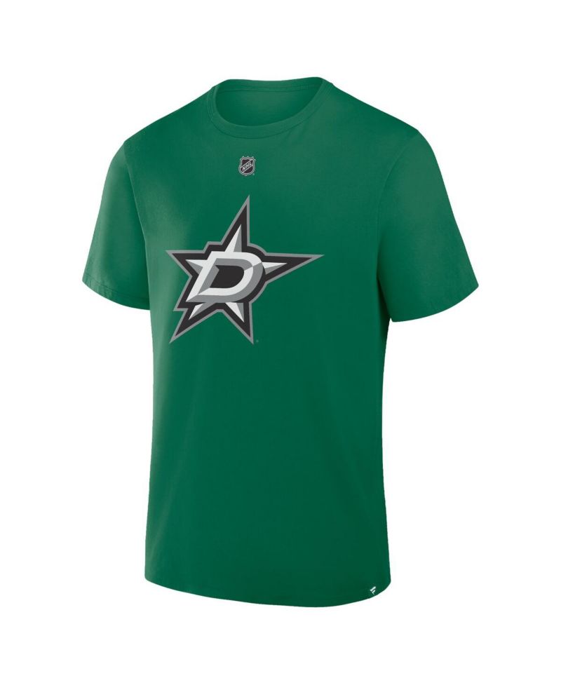 Men's Jason Robertson Kelly Green Dallas Stars Authentic Stack Name & Number T-Shirt