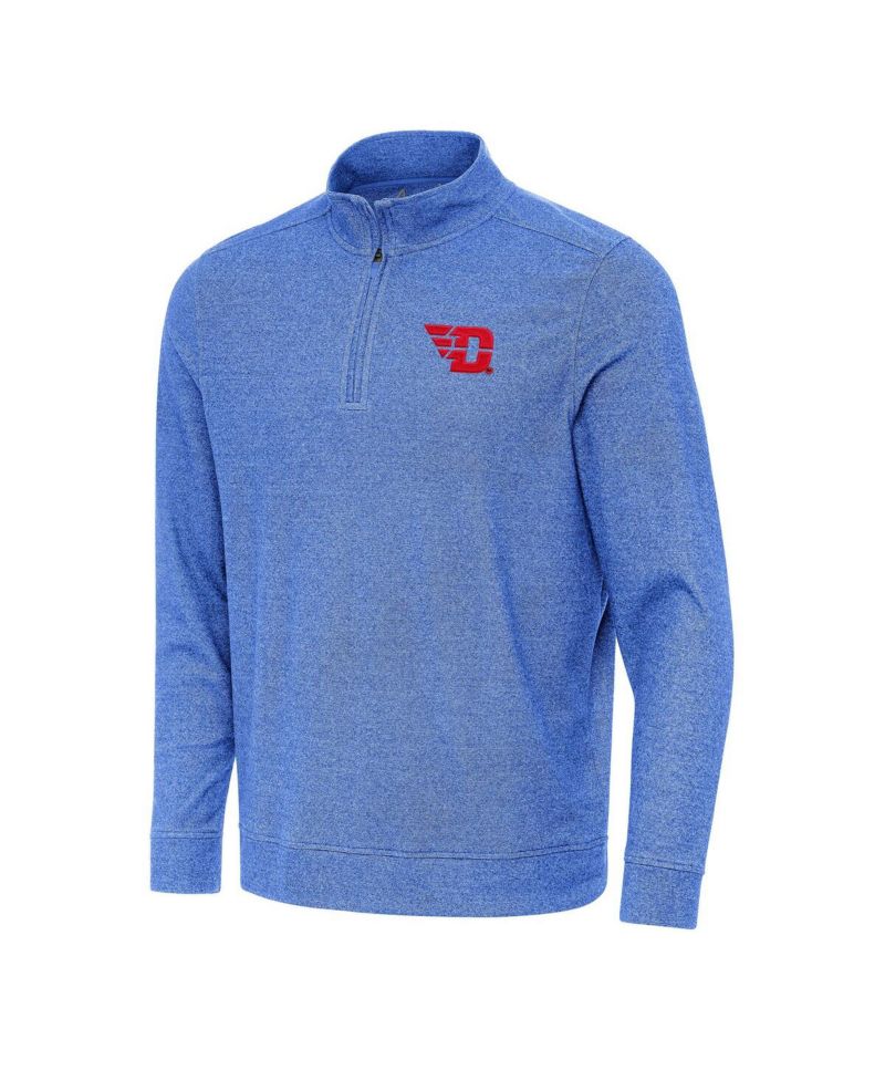 Men's Heather Royal Dayton Flyers Subtle Quarter-Zip Sweatshirt