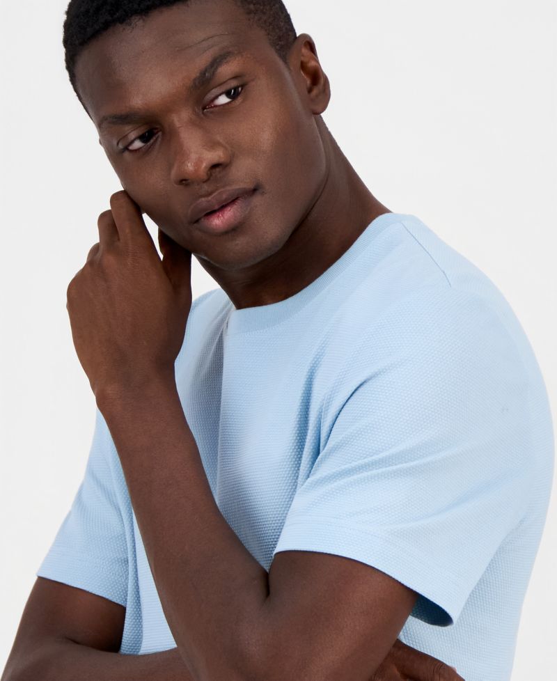 Men's Short-Sleeve Textured Mercerized T-Shirt