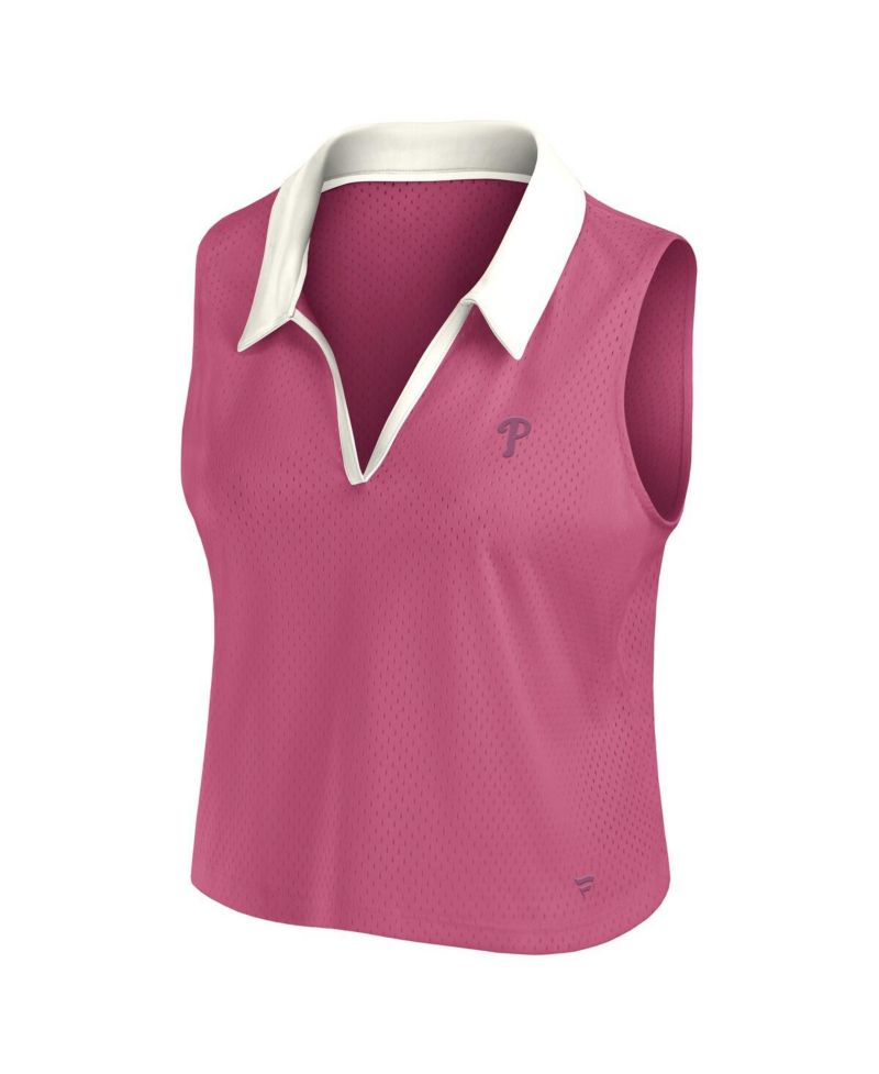 Women's Pink Philadelphia Phillies Studio Wellness V-Neck Tank Top