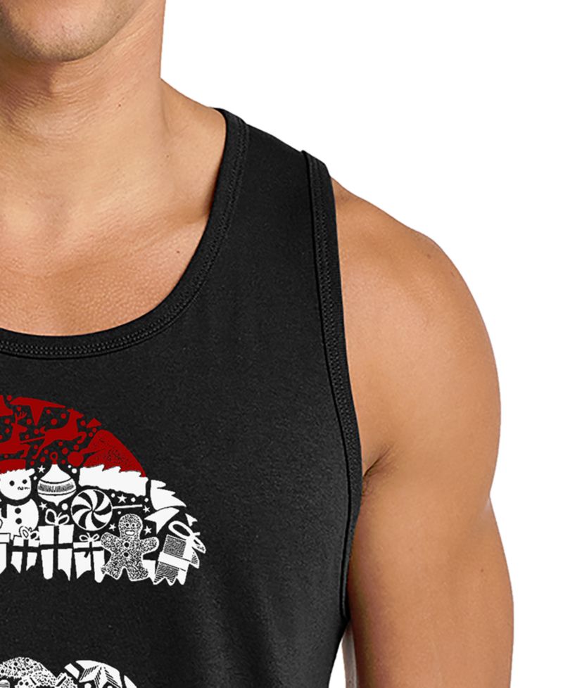 Men's Santa Face Word Art Tank Top
